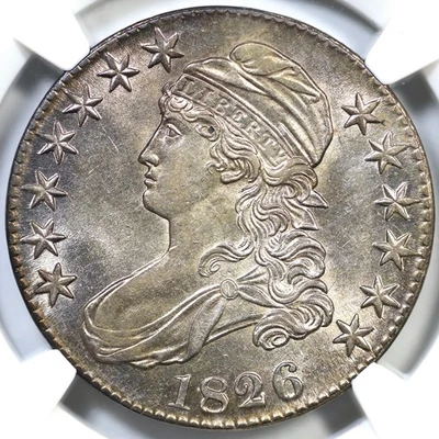 1826 O-120a R4 NGC MS61  Capped Bust Half Dollar - Image 1 of 3