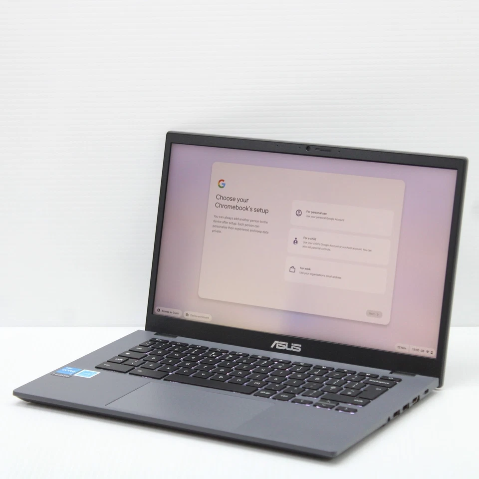 Asus Chromebook Plus 14 in Laptop Intel i3 1215U 8GB RAM 128GB SSD Chrome OS - Image 1 of 4