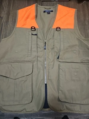 Gander Mountain Size M Guide Series Vest Orange/Tan  Cargo Pockets Outdoors - Image 1 of 4
