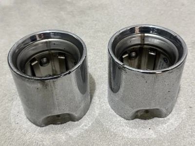 BMW Genuine Exhaust Tips Chrome 90mm for  F40 1 Series X1  18308668527 Pair - image 1 of 4