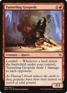 4x Tunneling Geopede - BFZ (Battle for Zendikar) #158 MTG Playset - Picture 1 of 1