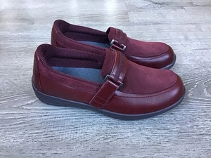 Orthofeet Chelsea 819 Loafers Womens Size 9 Wide Burgundy Leather Comfort Shoes - Picture 1 of 14
