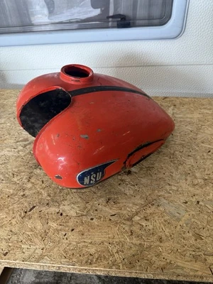 NSU Fox Tank Benzintank Oldtimer Motorrad rostfrei originale Substanz Rarität - Bild 1 von 4