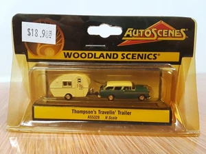 Spur N Woodland Scenics AutoScenes AS5328 Thompson's Station Wagon mit Camper - Bild 1 von 4