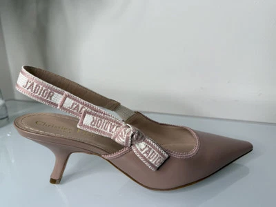 $1,150+ Zapato de tacón de tacón DIOR J'adior de cuero rosa desnudo 41.5 EU 11.5 EE. UU. Foto 1 de 4