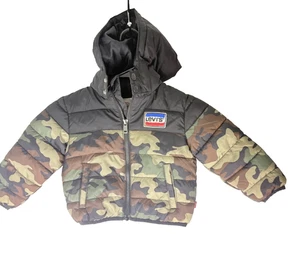 LEVI'S BABY CHENILE CYPRESSCAMO GEFÜTTERTE JACKE 18 M DURCHGEHENDER REISSVERSCHLUSS KAPUZE WINTERMANTEL - Bild 1 von 11