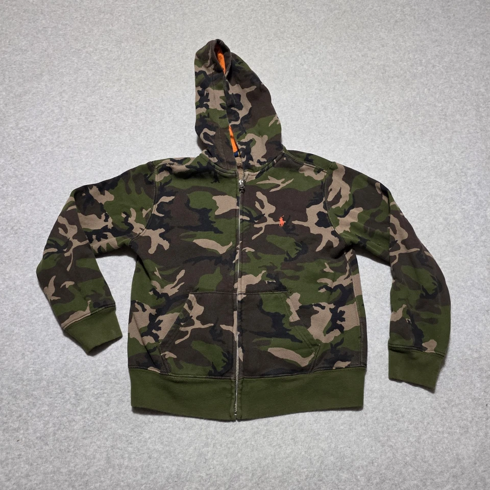 Polo Ralph Lauren Hooded Sweatshirt Boys Camo Zip-up  - Image 1 of 4