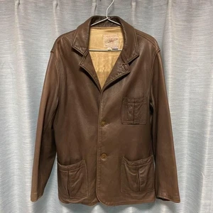 Midwestern Deerskin Leather Jacket Men Vintage Soft Thick Tan Size M - Picture 1 of 8