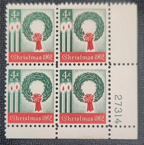 US Scott 1205 - Christmas - MNH - 1962 Issue - Plate Block of 4 - Picture 1 of 1