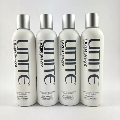Lot of 4 - 8oz UNITE Hair Lazer Straight Relaxing Fluid 32oz Total - Image 1 of 4