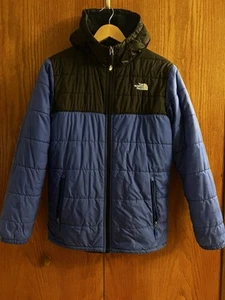 THE NORTH FACE Jacket Boys XXL Reversible Mount Chimborazo Fleece Blue Black - Picture 1 of 22