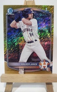 2025 Bowman Walker Janek Chrome Gold Shimmer Refractor 1st Bowman /50 ASTROS - Bild 1 von 8