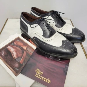 Vintage 90s Allen Edmonds Broadstreet Spectator Wingtip Loafers IOB - Picture 1 of 9