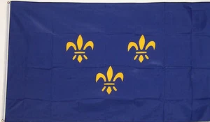  FRANCIA 3x5 ft AZUL FRANCÉS FLUER DE LIS con 3 BANDERAS mejor calidad vendedor de EE. UU. - Imagen 1 de 3