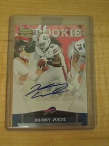 2011 Panini Gridiron Gears Johnny White Bills Auto Rookie Platinum 17/25 + Check - Picture 1 of 3