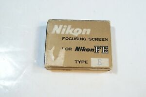 Nikon Focusing Screen Type E for Nikon FE Cameras with Box