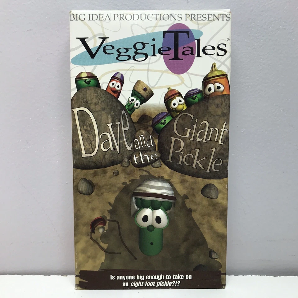 VeggieTales Dave The Giant Pickle VHS Video Tape Christian Kids TV Show Jesus - Image 1 of 4