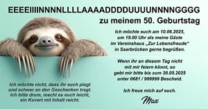 Lustige Einladungskarten Geburtstag JEDES ALTER 30 40 50 60 70 inkl. Umschläge - Bild 1 von 1