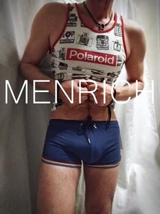 2(X)IST 2XIST RAINBOW PRIDE JOGGER CABO SWIM TRUNK. BLUE. SMALL. NWT RARE ๐ GAY - Picture 1 of 17