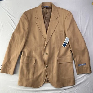 Vtg Pendleton Blazer Mens 42L Tan Virgin Wool Sportcoat USA Western Jacket NOS - Picture 1 of 23