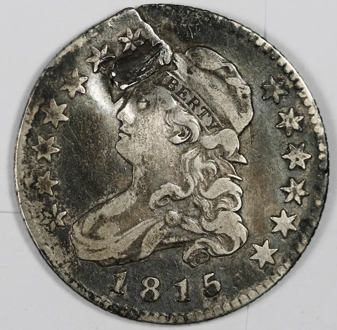1815 Bust Quarter.  VF Detail.  176835 Cover