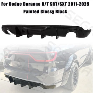 Gloss Black For Dodge Durango 2011-2025 V2 Style Shark Fin Rear Bumper Diffuser - Bild 1 von 22