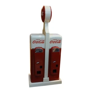 Drink Coca-Cola Salt & Pepper Shakers Vending Machines with Pedestal #8900 7.5"t - Picture 1 of 10