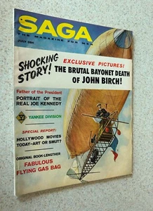 SAGA Magazine For Men -- July 1961 -- JFK -- Smut - Picture 1 of 2