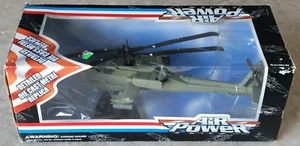 Huge Vintage New Toy Zone Air Power Diecast 1:40 AH-64 Apache Attack Helicopter - Picture 1 of 14