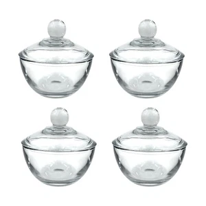 Glass Bowl with Lid, Sugar Bowl, Jam, Sweets, Butter, Spices, Multi-Purpose Bowl - Picture 1 of 20