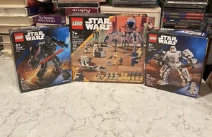 3 LEGO Star Wars (75372, 75368, 75370) Mechs, Clone Trooper Battle Droid Pack - Imagen 1 de 15