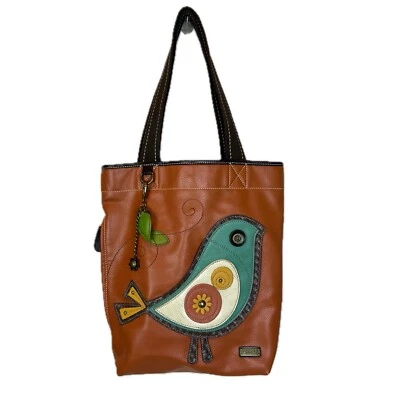 Bolso de Hombro CHALA TWEET Perdidge Bird Hobo Cuero Vegano Naranja Cartera Usado en Excelente Condición Foto 1 de 4