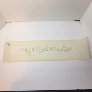 Flower Vine Bellpull Needlepoint Canvas 6" x 23.5" 12 Count - Picture 1 of 6
