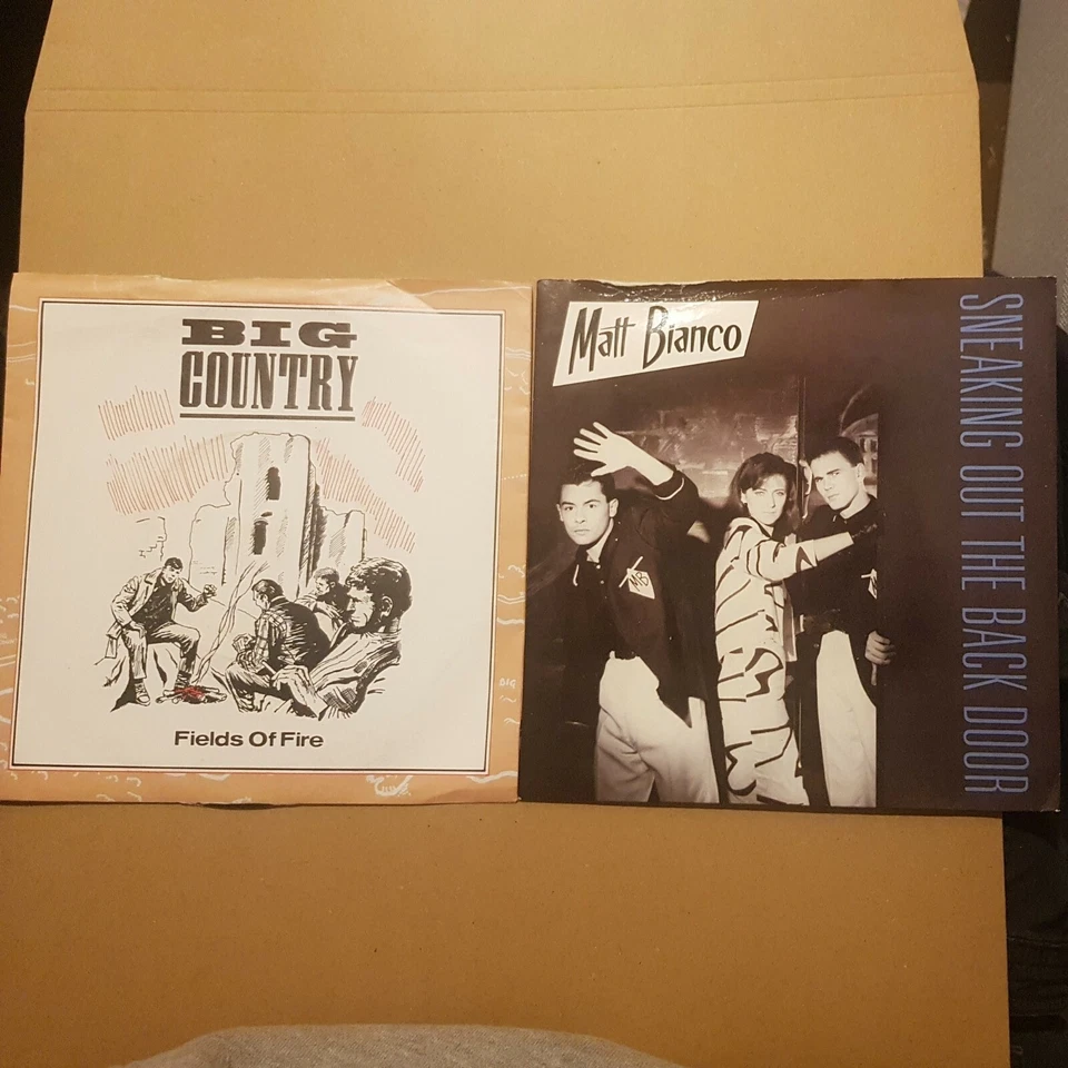 BIG COUNTRY FIELDS OF FIRE/MATT BIANCO SNEAKING OUT THE BACK DOOR 2X7"INCH VINYL - Image 1 of 1