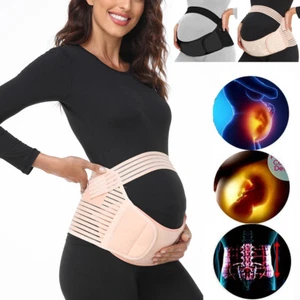 Maternity Belt Pregnancy Belly Band Back Support Abdominal Binder Bump Brace US - Picture 1 of 19