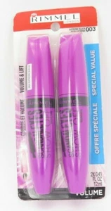 Rimmel Mascara Scandal Eyes Show Off Extreme Black 003 Double Pack Volume & Lift - Picture 1 of 2