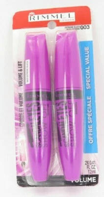 Rímel Rimmel Scandal Eyes Show Off Extreme Negro 003 Paquete Doble Volumen y Elevación Foto 1 de 2