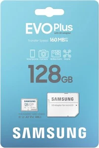 Micro SD Card 128GB Samsung Evo Plus micro SDXC Class 10 Camera Memory 160MB/s - Picture 1 of 6
