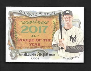 2022 Allen & Ginter AARON JUDGE Stagione banner -NEW YORK YANKEES- #BS-48 - Foto 1 di 1