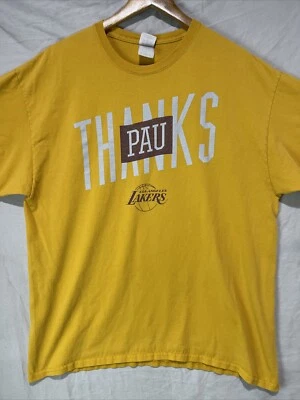 Pau Gasol Shirt Mens Extra Large XL Thanks Pau Los Angeles Lakers NBA Adult Tee - Image 1 of 4