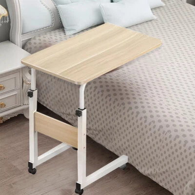 Portable Adjustable Mobile Over Bed Table Hospital Overbed Aid Chair Laptop Tray - Image 1 of 4