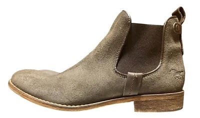 Mustang Women  Leather Ankle Boots Slip-On Brown Size EU 39 (US 8.5) - Image 1 of 4