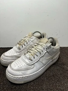 Nike Air Force 1 Shadow Triple White Sneaker Shoes Womens Size 9- CI0919-100 - Picture 1 of 5