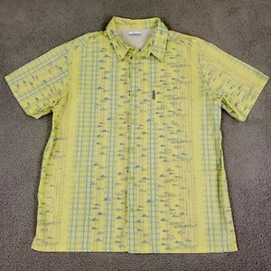 Columbia PFG Mens Fishing Shirt XXL 2XL Vented Deep Sea Fishing Yellow Green - Picture 1 of 12