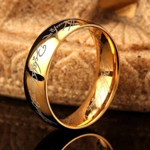 Fashion Lord of the Rings One Ring LOTR Stainless Steel Men's Ring Size 6-13 - Picture 1 of 8