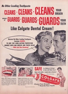 Print Ad Colgate Toothpaste 1956 Vinyl 45 Full Page Large Magazine 10.5"x13.5" - Picture 1 of 1