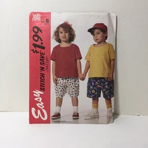 Easy Stitch 'n Save 7048 Size 4 5 6 Children's Top Shorts Stretch Knits - Picture 1 of 3