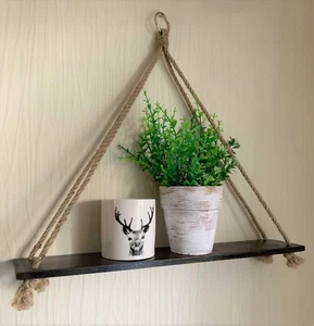 Rustikales Hängeregal, Holzwanddisplay, rustikales Bauernhausdekor - Bild 1 von 5