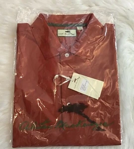 Alisten Mackenzie Herren Oberteil Kurzarm Rost Orange Freizeit Button-Down Größe XL - Bild 1 von 4