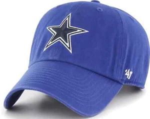 Dallas Cowboys '47 Brand Mens Royal Clean Up Adjustable Hat - Picture 1 of 2